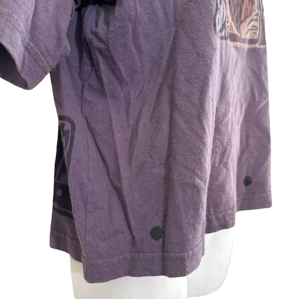 Blue Fish Painted Purple Short Sleeve Art to Wear T Shirt Top 1996 Vintage 1/ L - Picture 11 of 16